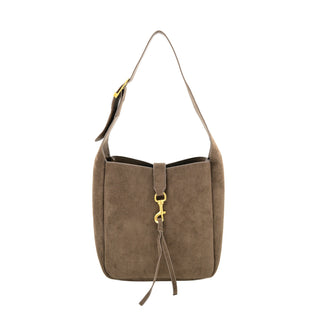 Carried Away Suede Bag - Chocolate Brown