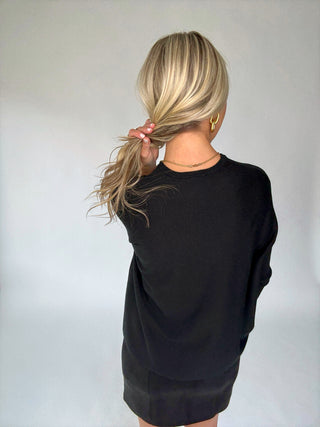 Midnight Orchard Sweater Back Hair Up Image