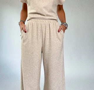 Natural Grace Knit Pants Front Close Up Image