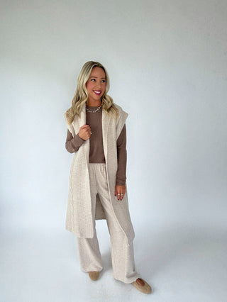 Natural Grace Knit Pants With Cardigan Image