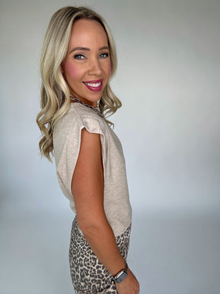 Natural Grace Knit Top Side Smiling Image