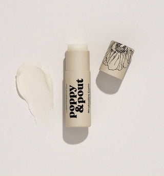 Poppy & Pout Marshmallow Creme Lip Balm Lid Off