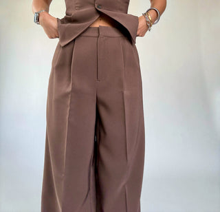 Power Moves Pants Brown Close Up Image