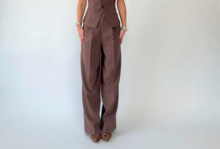 Power Moves Pants Brown Front Full Length Image