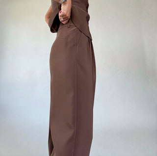 Power Moves Pants Brown Side Close Up Image