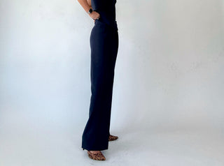 Power Moves Pants Navy Side Full Length Image