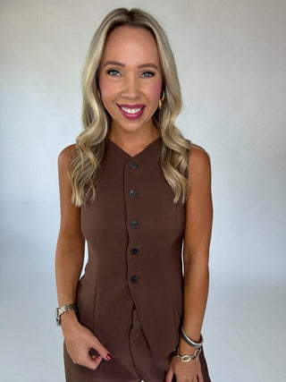 Power Moves Top Brown Front Image