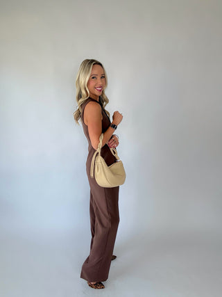 Power Moves Top Brown Side Casual Image