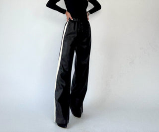 SANCTUARY Coated Twill Track Pant