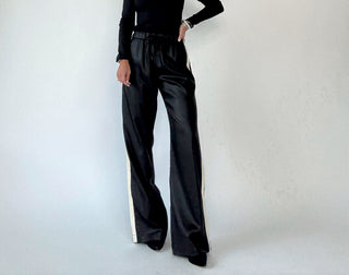 SANCTUARY Coated Twill Track Pant Full Length Image