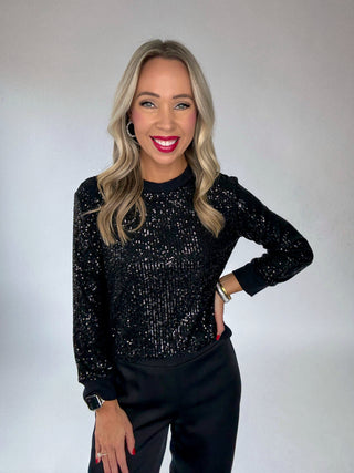 SANCTUARY Sparkle Together Top in Black