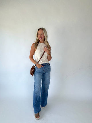 The Ellison Knit Tank Front Full Length Image