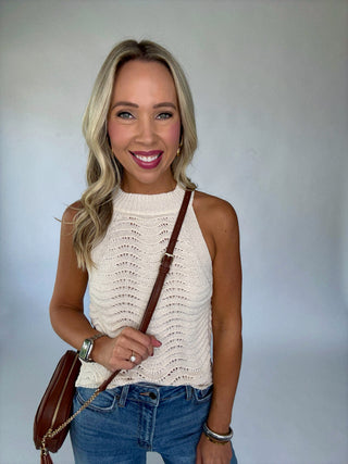 The Ellison Knit Tank Front Mid Length Image