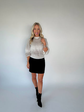 The Ember Ombre Sweater Front Full Length Smiling Image