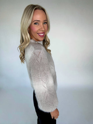 The Ember Ombre Sweater Side Smiling Image