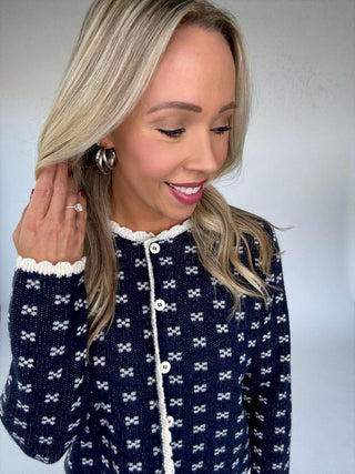 The Harlow Cardigan Front Close Up Image