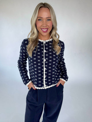 The Harlow Cardigan Hands in Pockets Image