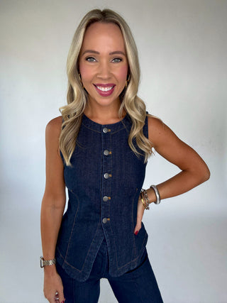 The Sterling Denim Top