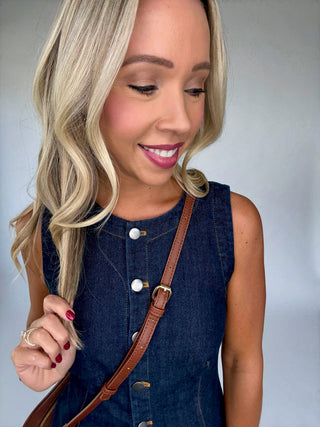 The Sterling Denim Top Close Up Looking Down Image