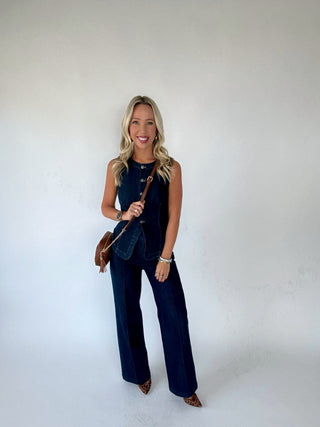 The Sterling Denim Top Front Image