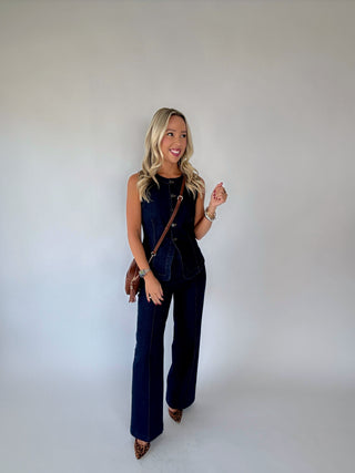 The Sterling Denim Top Full Length Casual Image