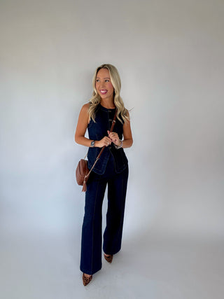 The Sterling Denim Top Full Length Image
