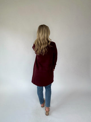 The Stockport Jacket in Aubergine Back Full Length Image