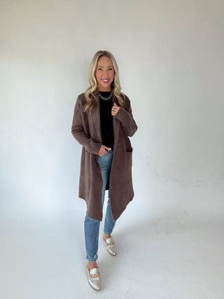 The Stockport Jacket in Dark Brown Front Full Length Image