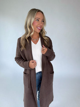 The Stockport Jacket in Dark Brown Looking Away Image