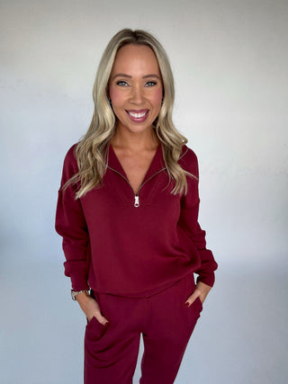 VARLEY Hawley Half Zip New Maroon Image