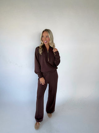VARLEY Sally Half Zip Sweat Coffee Bean Marl Image