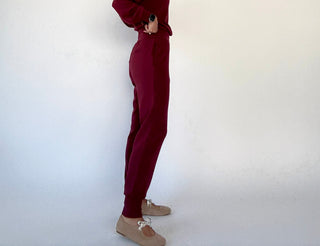 VARLEY The Slim Cuff Pant 27.5" New Maroon Side Image