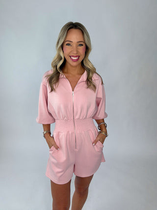 Looking For Love Romper - Pastel Pink Small Looking For Love Romper - Pastel Pink Small
