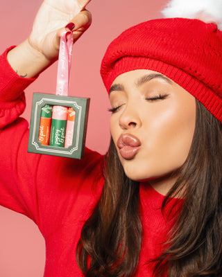 Poppy & Pout - Holiday Lip Balm Trio Ornament