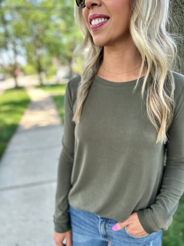 Daily Vibe Top - Olive